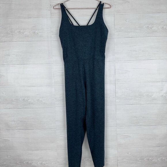 NWT Calia LustraLux Bodysuit Women XL Strappy Back Deep Aqua Blue Yoga $110 - Picture 11 of 15